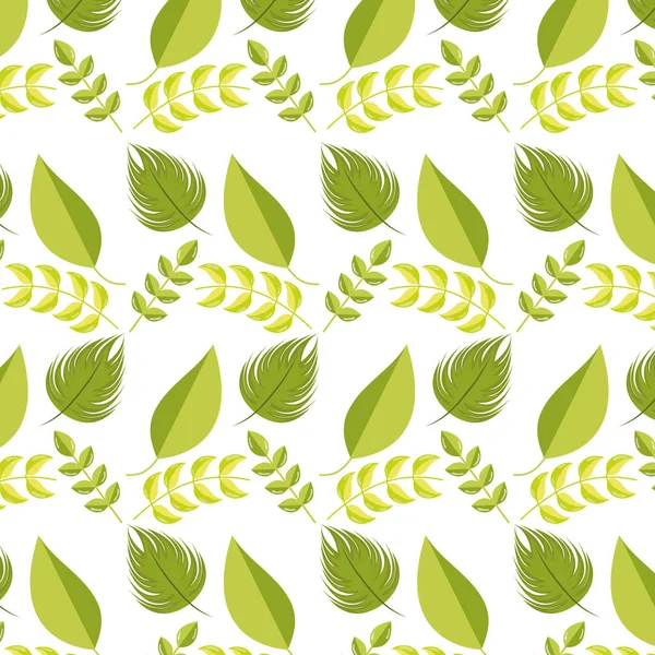 Τροπικά Φυτά Φύλλα Στυλ Εικονογράφηση Διάνυσμα Φόντο — Διανυσματικό Αρχείο