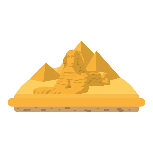 Pyramiderna Giza Egypten Skulptur Arkitekturen Vektor Illustration — Stock vektor