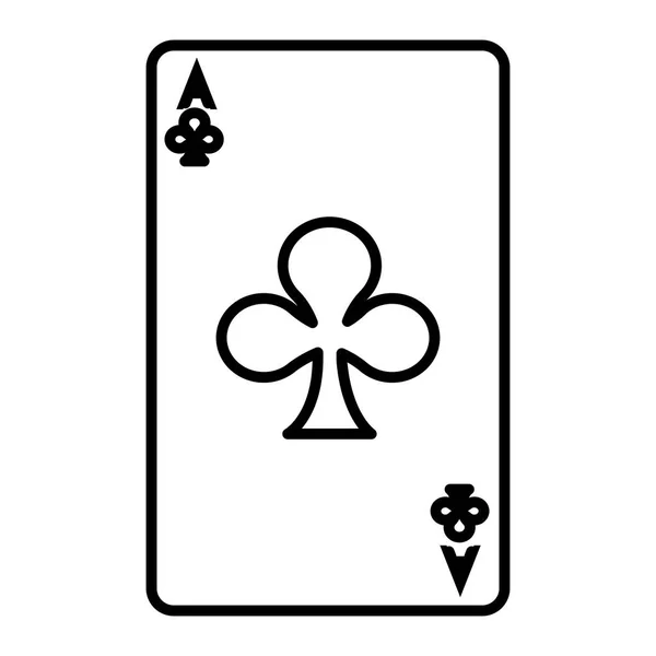 Lijn Van Klaver Poker Card Game Vectorillustratie — Stockvector