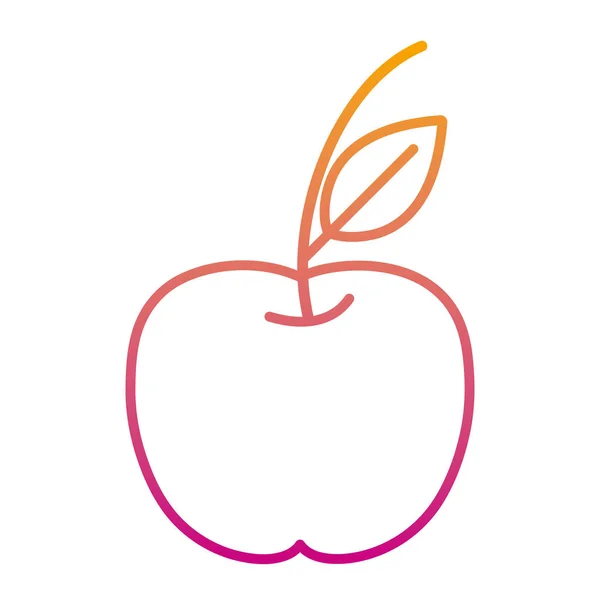 退化线美味的苹果新鲜水果营养向量例证 — 图库矢量图片