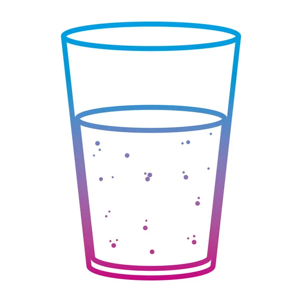 Ligne Dégradée Vodka Liqueur Verre Boisson Alcool Vecteur Illustration — Image vectorielle