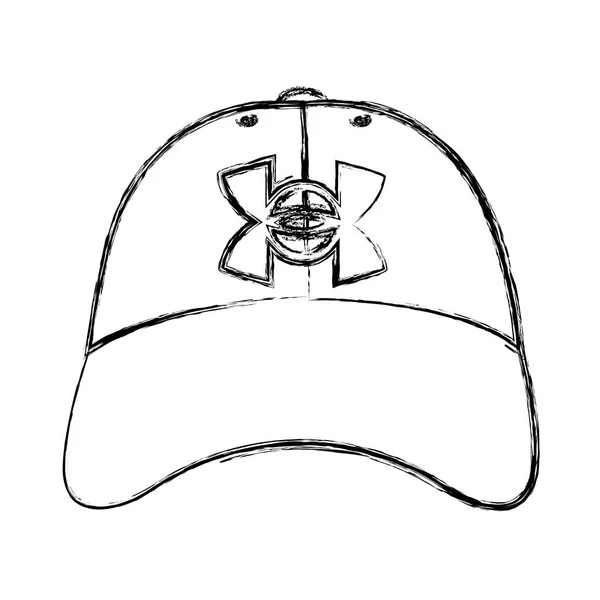 Grunge Casquette Casual Style Masculin Accessoire Vectoriel Illustration — Image vectorielle