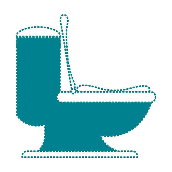 Prickade Form Keramiska Toalett Hygien Inhemska Vektor Illustration Design — Stock vektor