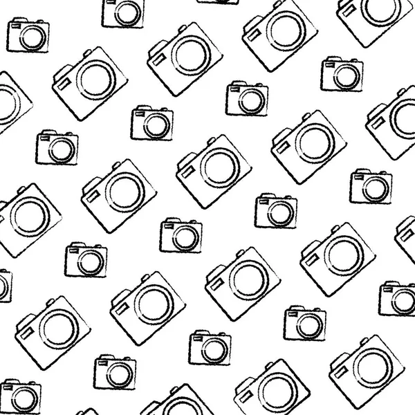 Grunge Digital Camera Equipment Object Background Vector Illustration — Stock Vector