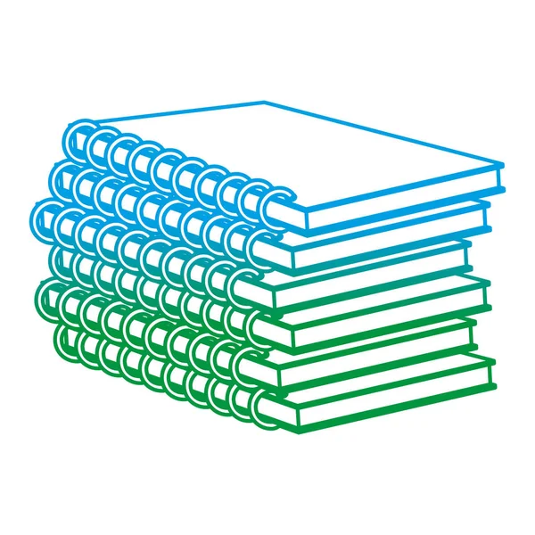 Notebooks Educação Ferramentas Escolares Desenho Vetor Ilustração —  Vetores de Stock