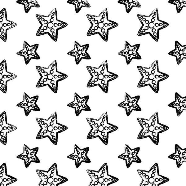 Grunge Lindo Exótico Estrellas Mar Océano Fondo Vector Ilustración — Vector de stock