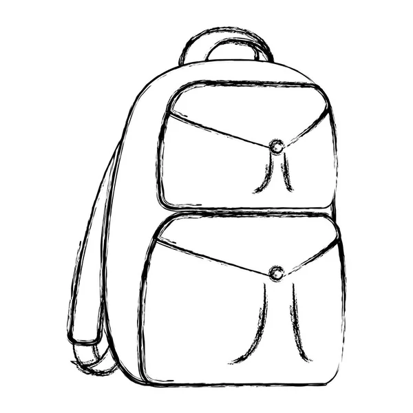 Mochila Grunge Educación Escuela Herramienta Diseño Vector Ilustración — Vector de stock