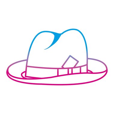 bozulmuş satır zarif adam şapka nesne stili vektör çizim