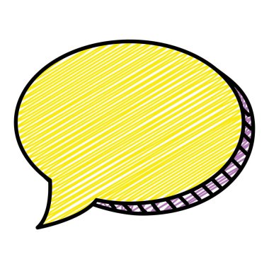 sohbet kabarcık pop sanat mesaj vektör çizim doodle