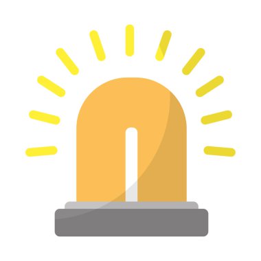 Siren polis darger acil vektör çizim ışık