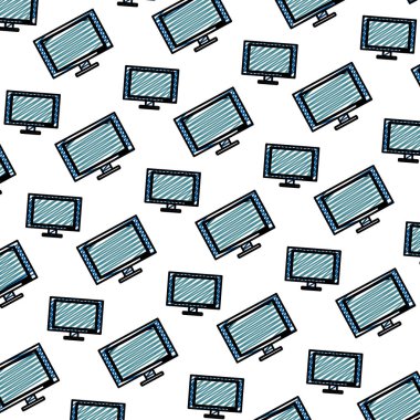 elektronik bilgisayar teknolojisi bilgi arka plan vektör çizim doodle