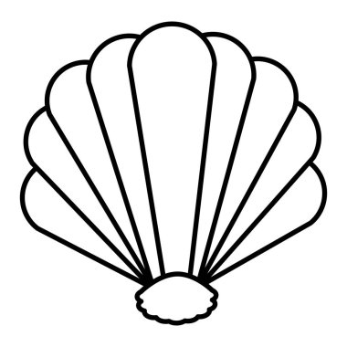 satır güzel doğal kabuk tarzı deniz vektör çizim