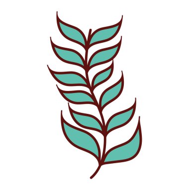 egzotik şube doğal bitki vektör çizim bırakır