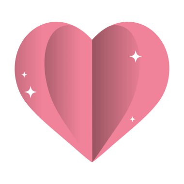 güzellik kalp şekli aşk simge vektör çizim