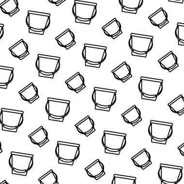 satır plastik kova nesne stili arka plan vektör çizim