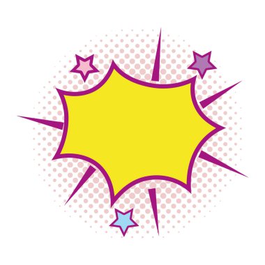 pop sanat sohbet tarzı yıldız vektör çizim ile