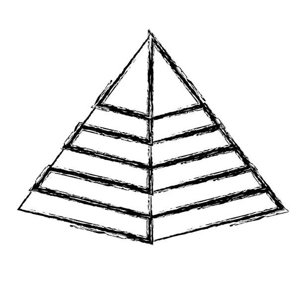 Grunge Giza Egypten Pyramid Till Turism Resor Vektorillustration — Stock vektor