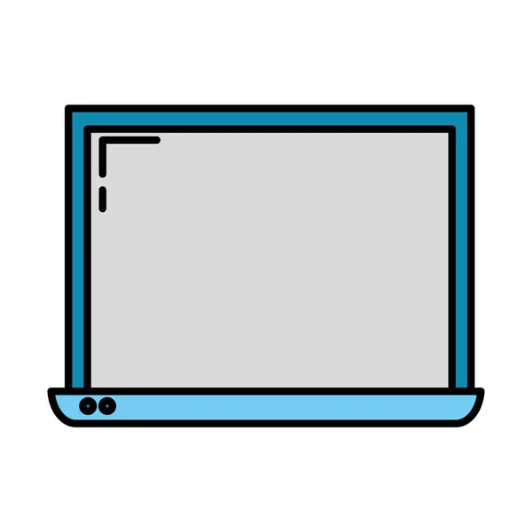 Farbe Elektronische Laptop Bildschirm Service Technologie Vektor Illustration — Stockvektor