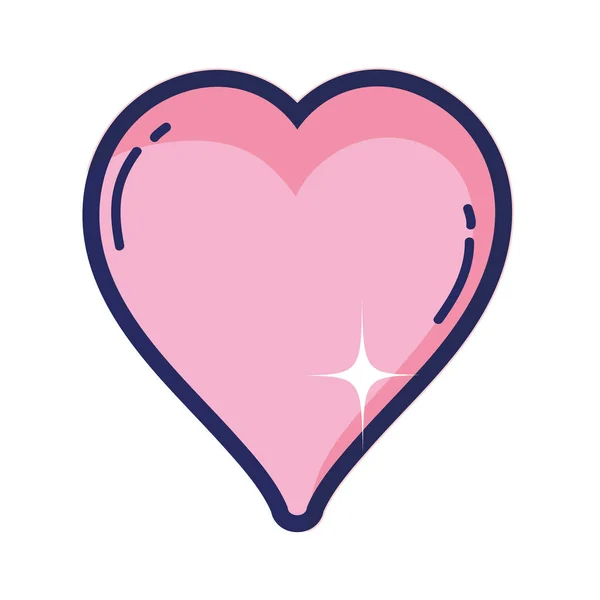 Corazón Amor Diseño Símbolo Pasión Vector Ilustración — Vector de stock