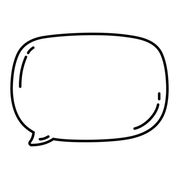 Ligne Chat Bulle Notes Texte Message Vectoriel Illustration — Image vectorielle