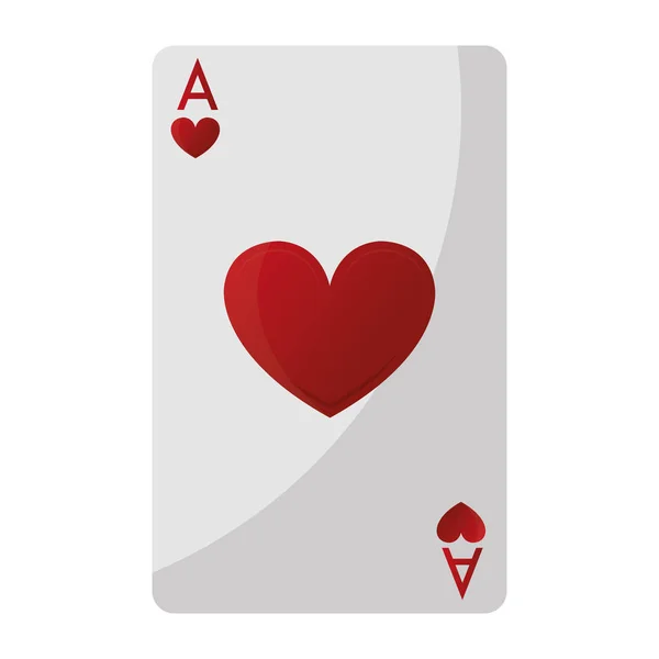 Hearts Poker Card Game Vector Illustration — Stock Vector