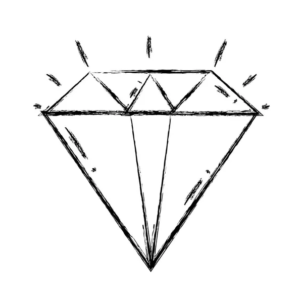 グランジ華麗豪華なダイヤモンド石アクセサリー ベクトル図 — ストックベクタ