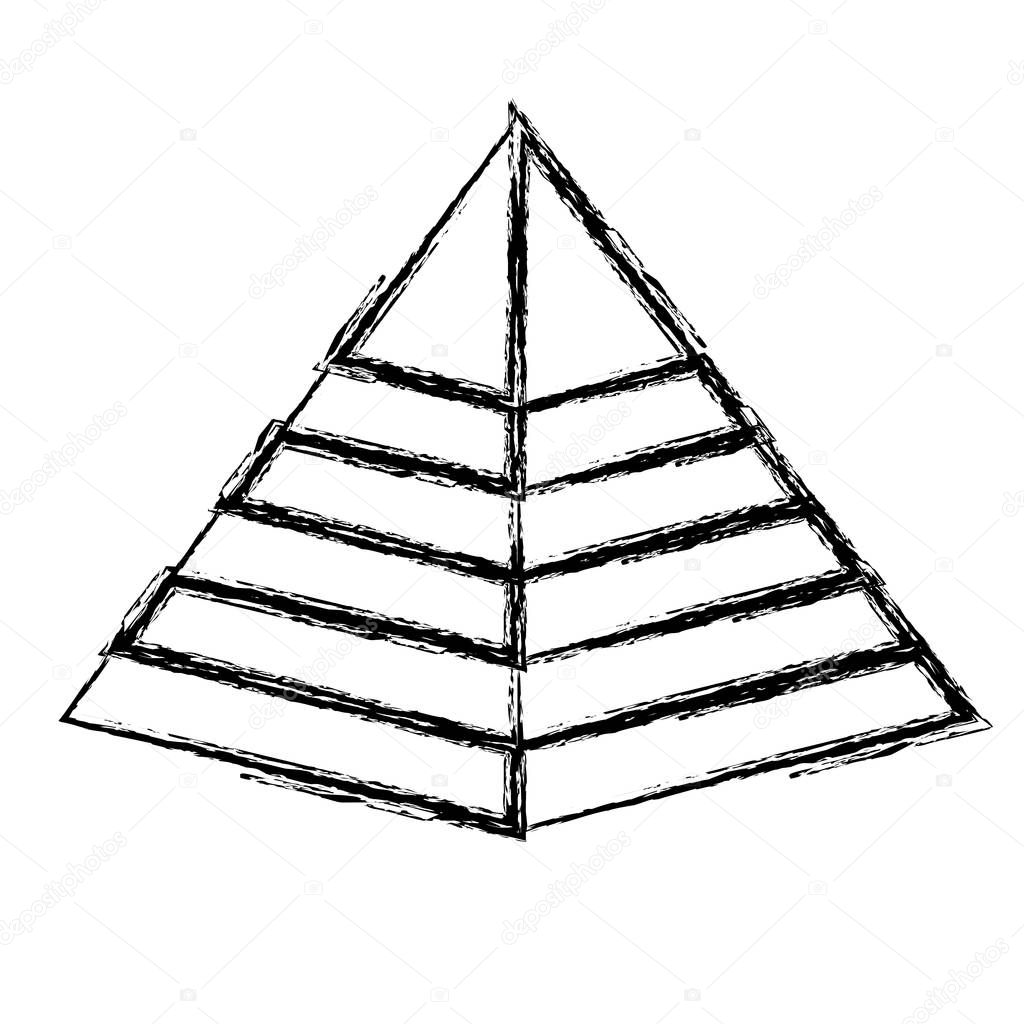grunge giza egypt pyramid to tourism travel vector illustration