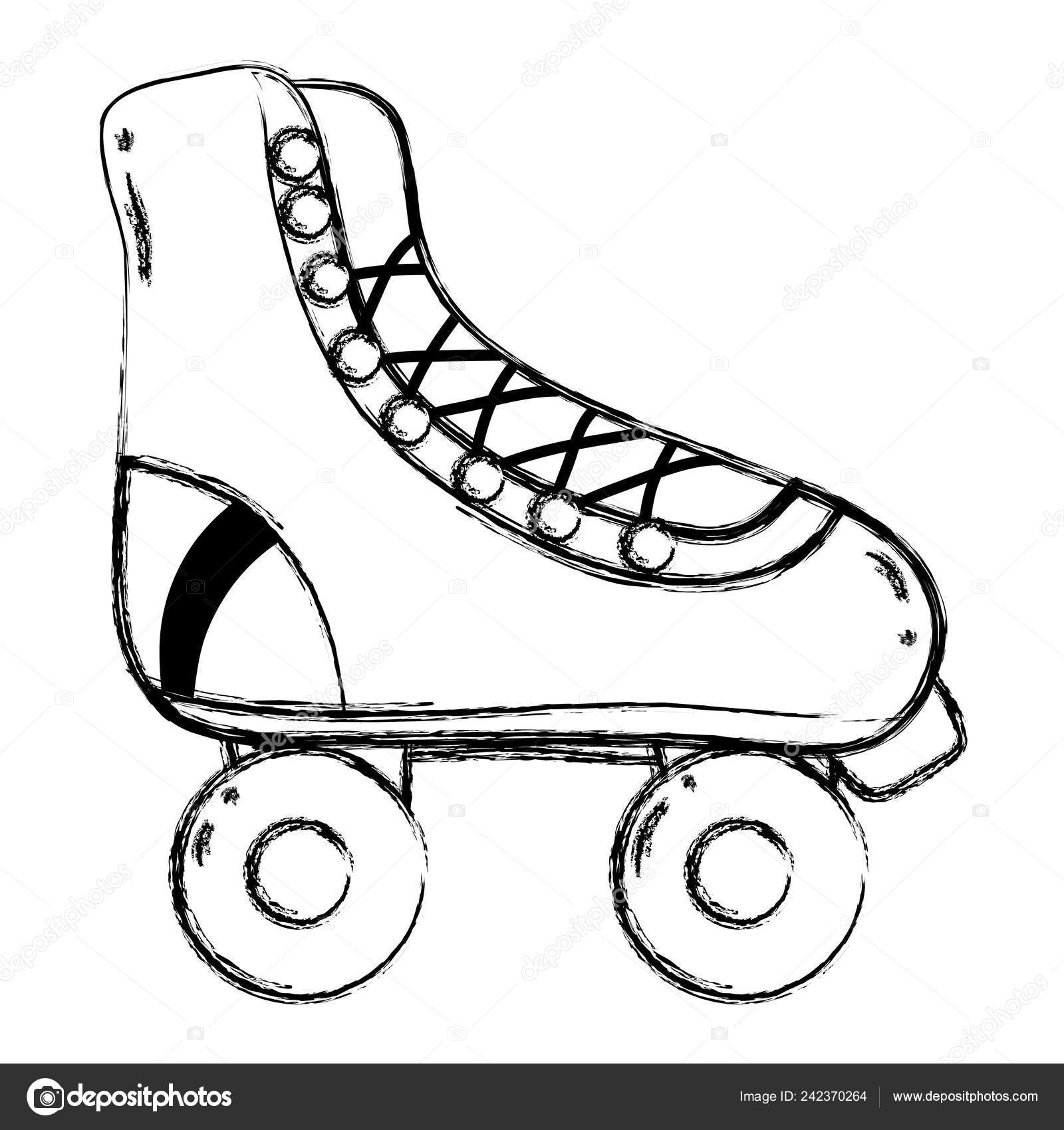 skating shoes vector