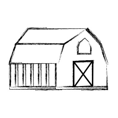 Grunge yan ahşap ev çiftlik tarzı vektör çizim