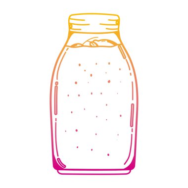 bozulmuş satır mason kavanoza limon beslenme koru vektör çizim ile