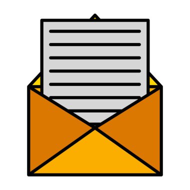 renk e-posta iletisi mektup belge bilgi vektör çizim ile