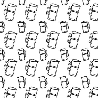 Kristal kavanoz arka plan vektör çizim satırı lezzetli suyu