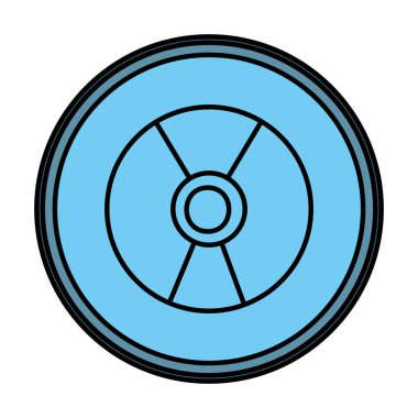 renk tehlike tehlike enerji güç amblemi vektör çizim