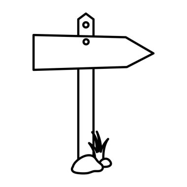 satır ahşap çerçeve yol bildirimleri yön vektör çizim