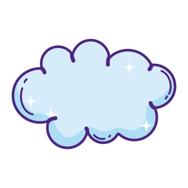 Doğa kabarık bulut gökyüzü hava vektör çizim