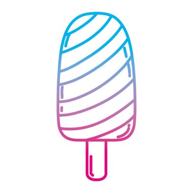 bozulmuş satır tatlı buz lolly lezzetli tatlı vektör çizim