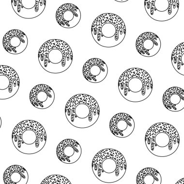 satır lezzetli lokma tatlı pasta arka plan vektör çizim