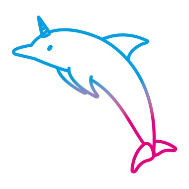 bozulmuş satır güzellik yunus deniz yaban hayatı hayvan vektör çizim