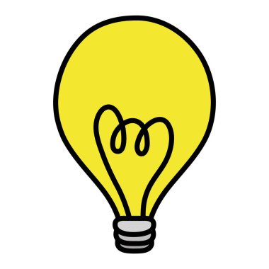 renk Elektrikli ampul enerji yenilik nesne vektör çizim