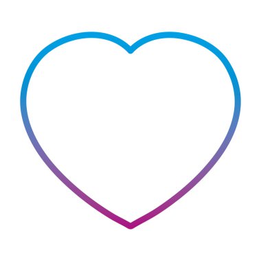 bozulmuş çizgi seviyorum kalp romantik sembol simge vektör çizim