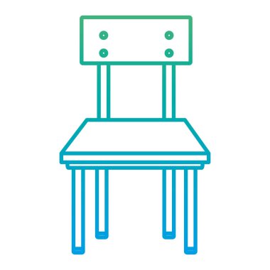 bozulmuş hattı açık ahşap okul sandalye eğitim vektör çizim