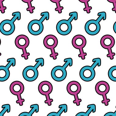 renk kadın ve adam sembol stil arka plan vektör çizim