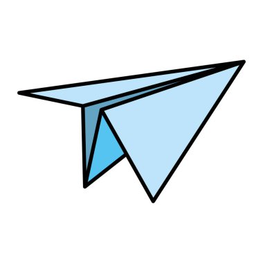 renk kağıt uçak origami nesne tasarım vektör çizim