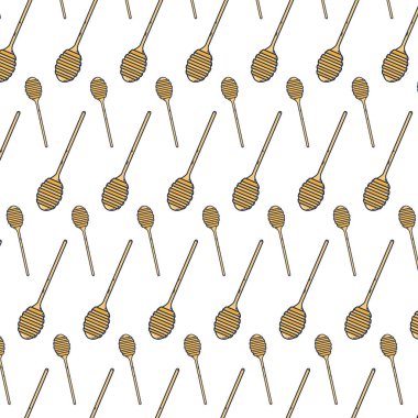 Tatlım kepçe mutfak aracı arka plan vektör çizim