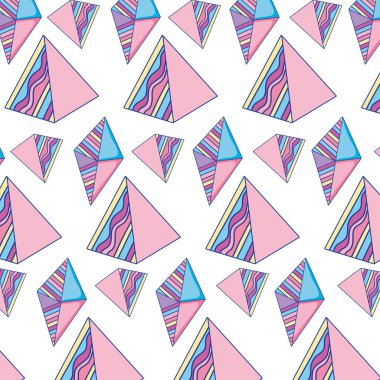 geometrik pentagonal piramit ve octahedron arka plan illüstrasyon vektör