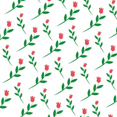 tropikal çiçek bitki yaprakları arka plan vektör çizim ile