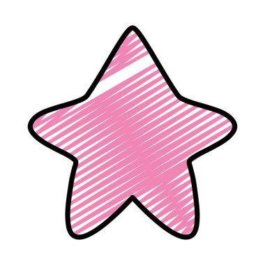 güzel yıldız sanat şekli tasarlamak vektör doodle