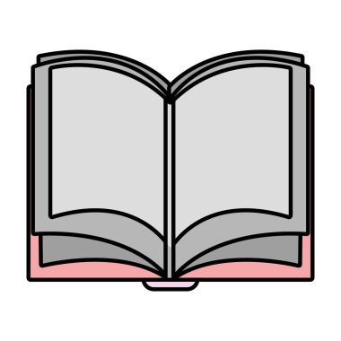 Açık kitap papars bilgi nesne vektör çizim renk