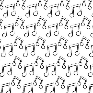 Grunge ışın Not müzik işareti arka plan vektör çizim