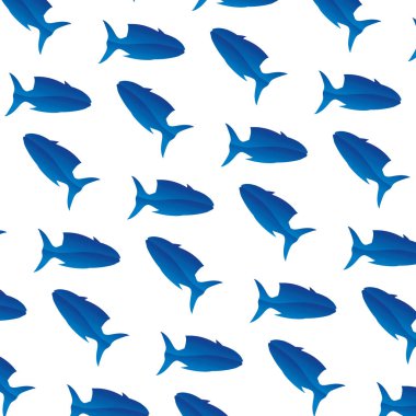 tropikal ton balığı hayvan arka plan vektör çizim